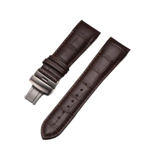 SpaRcz Armband aus echtem Leder, Butterfly-Schnalle, Ersatzbänder, 22-24mm, Farbe 4, 24mm