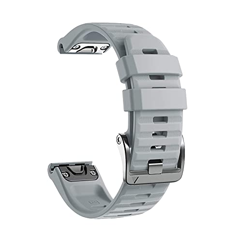 NEYENS 26 x 22 mm offizielle Schraubschnalle Uhrenarmband für Garmin Fenix 6 6X Pro 7 7X 5 5X 935 Epix Silikon Easyfit Armband, 26mm width, Achat