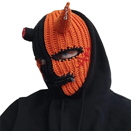 Altsuceser Strickmütze für den Winter, Hasenohren, süße Hasenohren, lange Ohren, Hut, Kaninchenohren, für Erwachsene, Kinder, Orange, Erwachsene