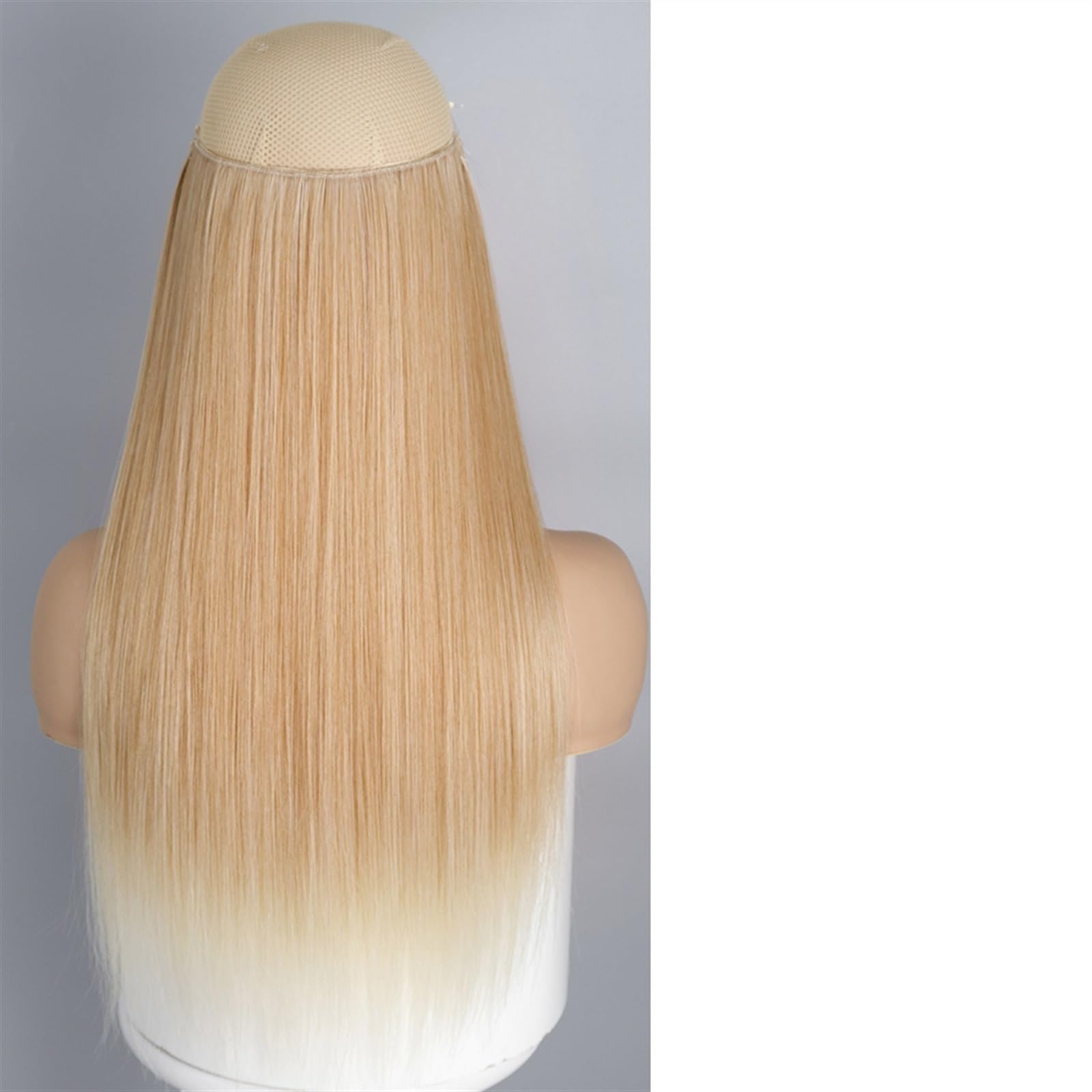 Clip-in-Haarverlängerungen Dickes, langes, glattes, synthetisches, langes, glattes 5-Clip-in-Haarteil, 55/80 cm, hitzebeständig, einteiliges Kunsthaarteil for Frauen, natürliches Schwarzbraun Clip-in-