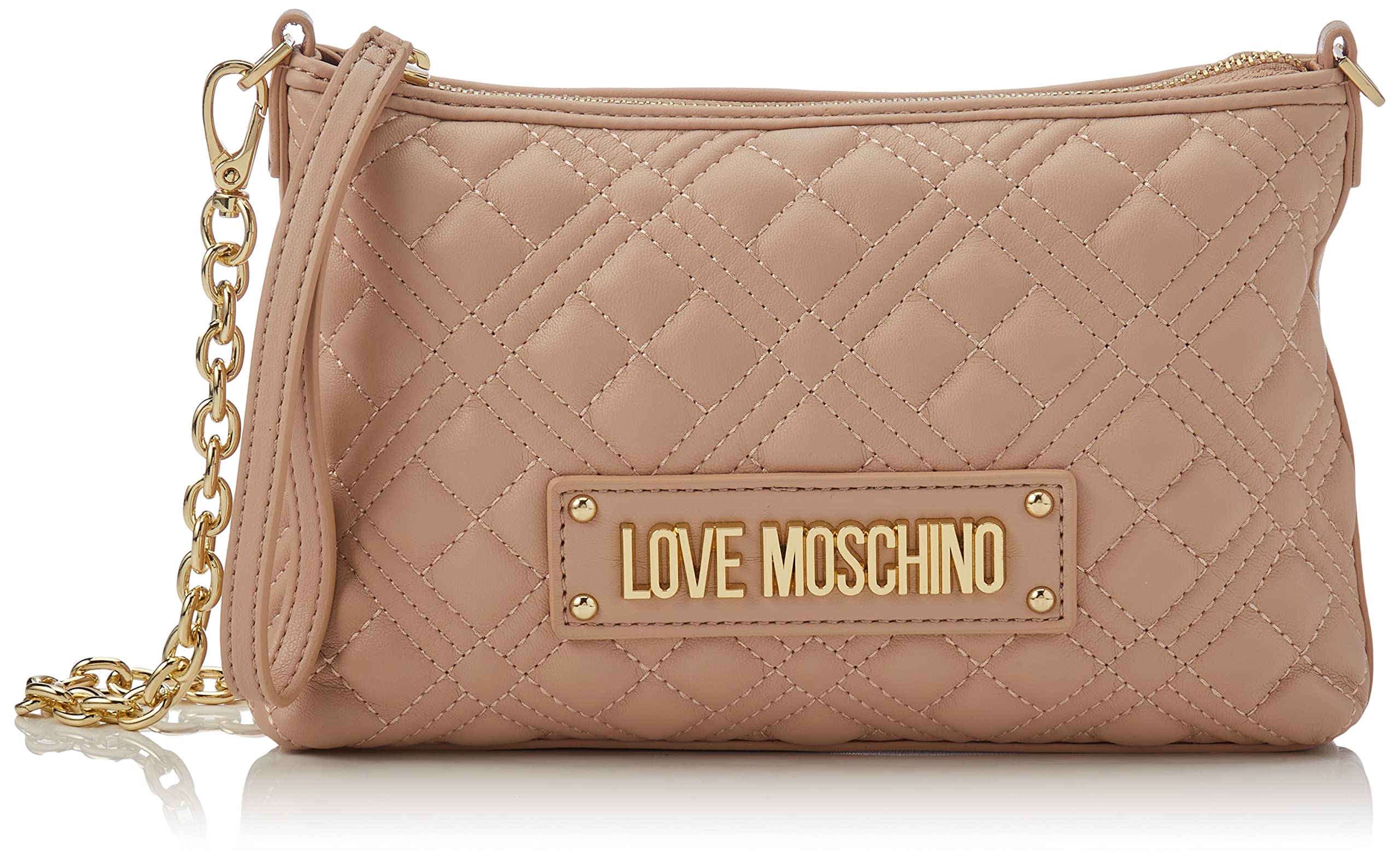 Love Moschino Damen Borsa Quilted Pu Nude Umhngetasche, Hautfarben