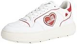 Love Moschino Damen Bold Love Sneaker White - red 38 EU