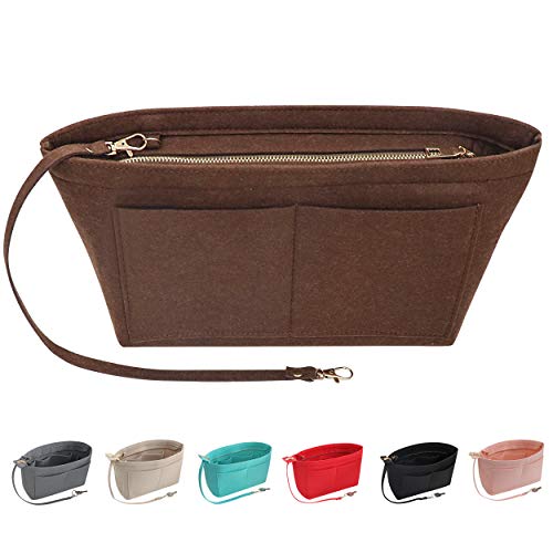 letaofang Filz Handtasche Organizer Geldbörse Organizer Filz Insert Bag Organizer Multi-Taschen Einkaufstasche in Tasche für Frauen