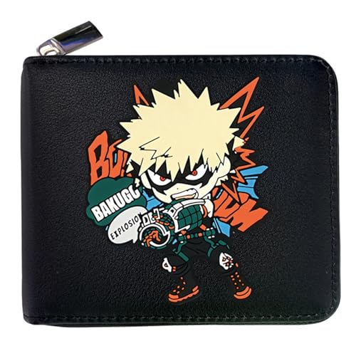 RYNDEX My He-ro Academ-ia Geldtasche Anime, Süß Spaß Einzigartig Karten Geldbeutel, Scheckkartenetui für Fans Teens Geburtstagsgeschenk(Color:Multicolor 2)