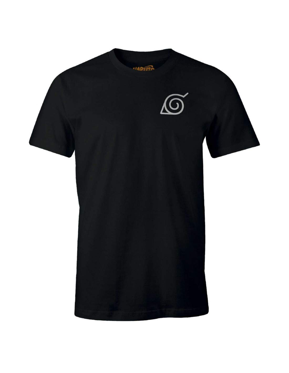 Naruto Herren T-Shirt Konoha Mini Symbol Baumwolle schwarz - M