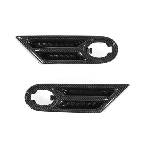 Auto Außen Lufteinlässe Für MINI Für COOPER Für R56 Für R57 Für R58 Für R59 2007-2013 Auto Seite Kotflügel Lünette trim (Farbe : Carbon fiber pattern)