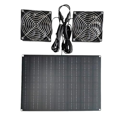 Efficiency 15W/12V Monokristallines Solarpanel mit Ventilatoren Geräuscharm 15W Solarpanel Set für Tierheime