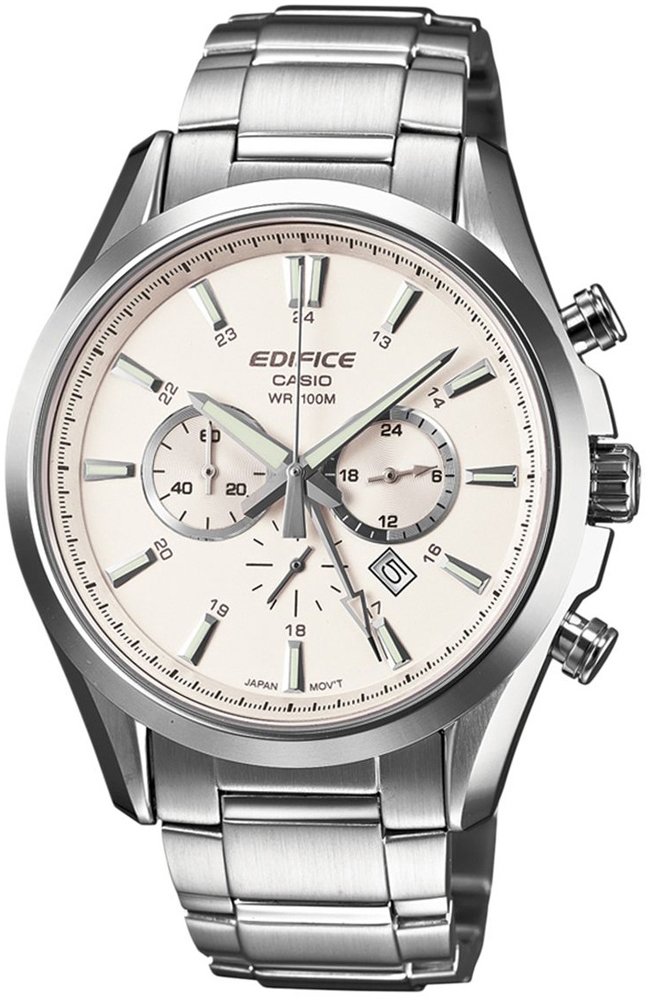 Casio Herren-Armbanduhr Edifice Chronograph Quarz Edelstahl EFB-504D-7AVEF