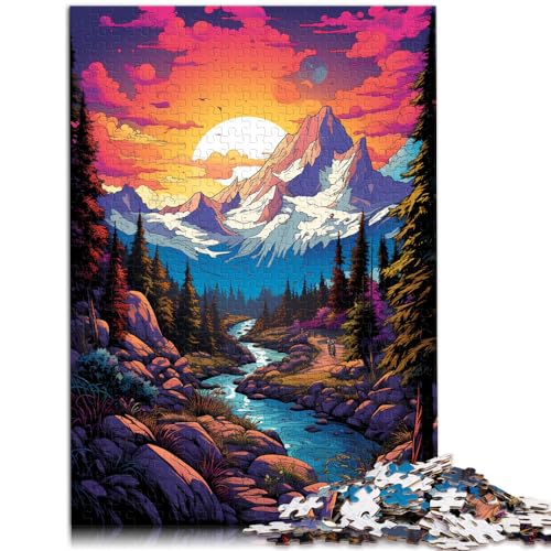 Puzzle, bunt, die Rocky Mountains, 1000 Teile, Holzpuzzle, Familienspiel, Stressabbau, schwieriges Herausforderungspuzzle, 1000 Teile (50 x 75 cm)