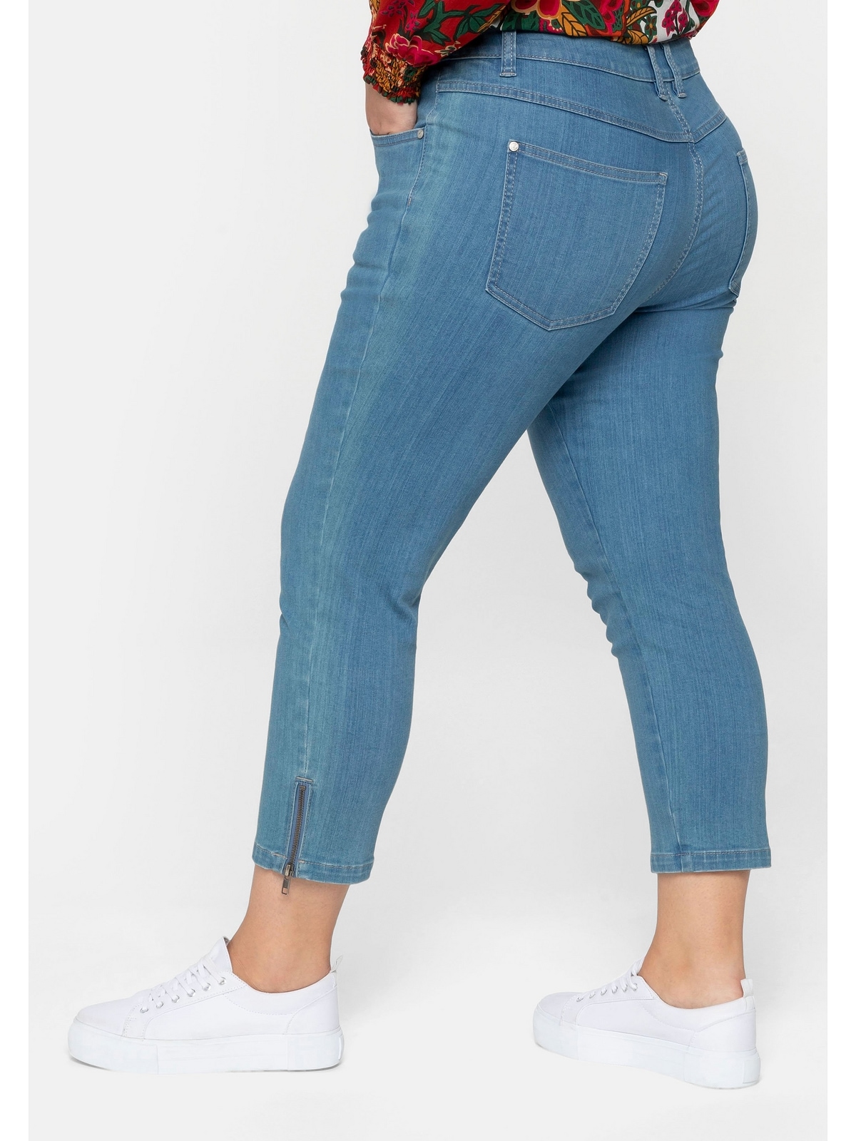 sheego by Joe Browns Stretch-Jeans, in 7/8-Länge mit Zipper am Saum