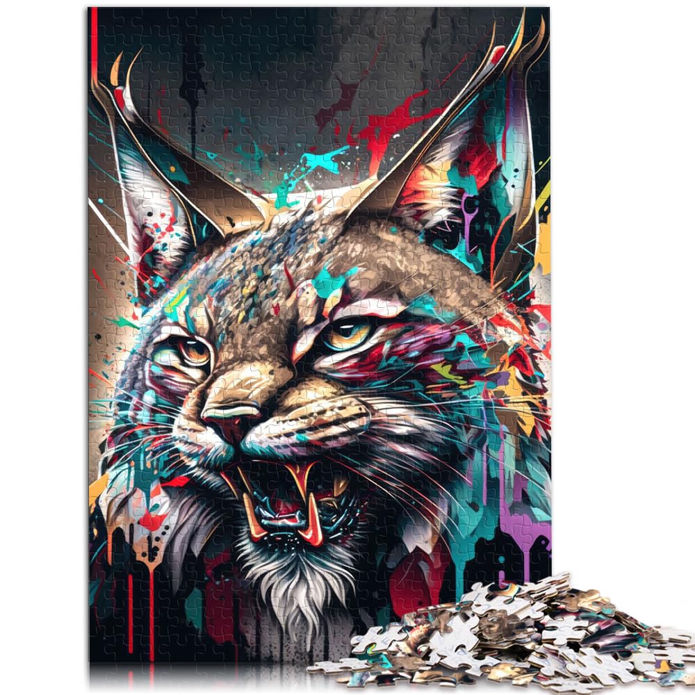 Puzzles Geschenk Luchs Puzzles für Erwachsene 1000 Teile Holzpuzzle Familienspiel Stressabbau Schwieriges Herausforderungspuzzle 1000 Teile (50x75cm)