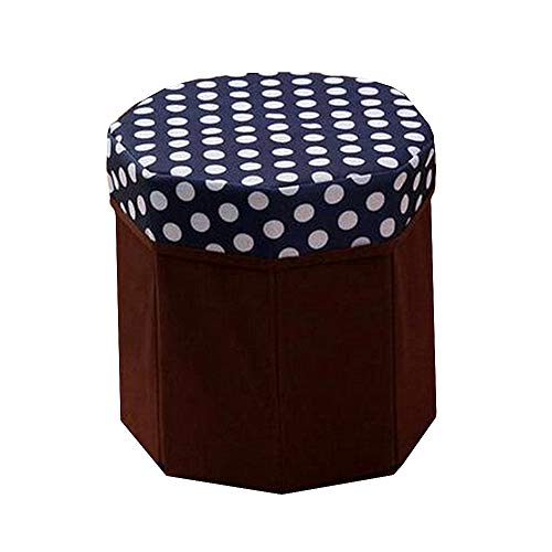 Rysmliuhan Shop sitztruhe sitzpuff Fußhocker Hocker und Puffs Kleiner osmanischer Stauraum Fußschemel Aufbewahrungshocker graue Ottomane Hocker Aufbewahrung Puffs Navy