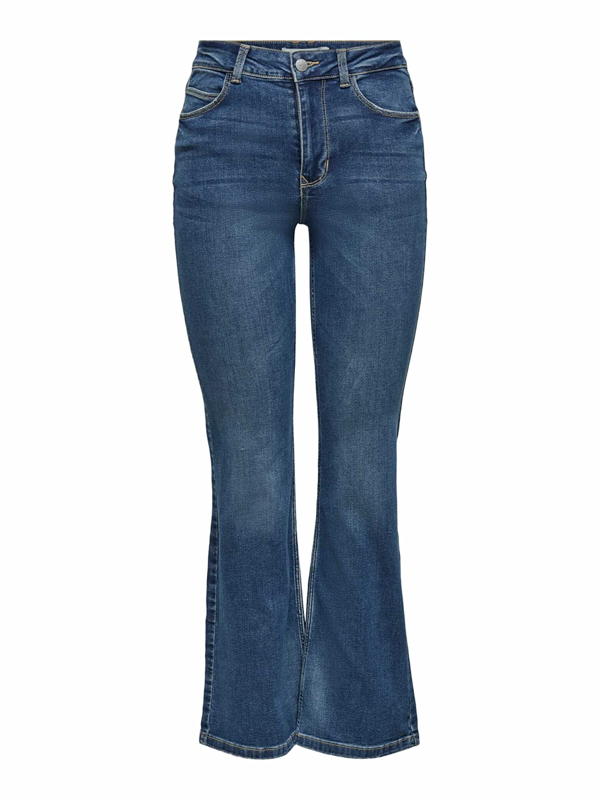 JDY Damen JDYNWFLORA Neela Life HW FLR MB01 DNM NO Jeans, Medium Blue Denim, 27/32