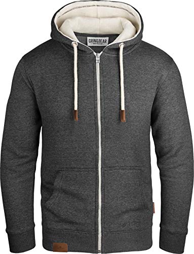 Grin&Bear Herren Kapuzenjacke anthrazit, XXL, GEC479