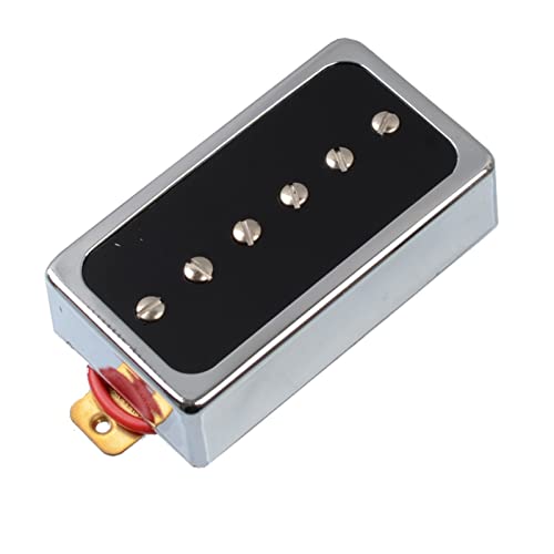 ZENGXUE O Stil Offener Single-Spule-Pickup 6-Loch 5 2mm Abholung Für Lp. Gitarren-Chrom Mit Schwarzem Humbucker Tonabnehmer Set (Color : Bridge Pickup)