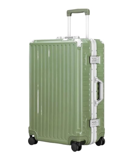 Habrur Rollkoffer Koffer Trolley Koffer Hartschalengepäck Mit Aluminiumrahmen, Koffer Ohne Reißverschluss Mit Spinnerrädern Koffer Gepäck Reisekoffer (Color : C, Size : 20in)