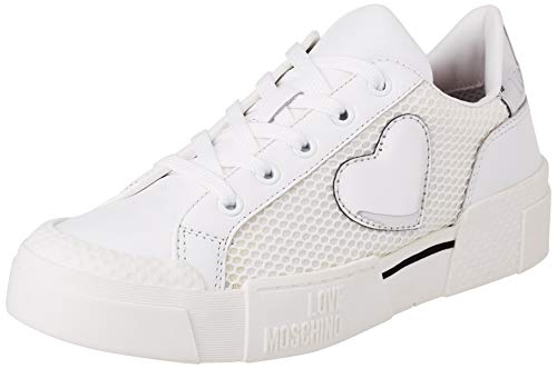 Love Moschino Damen, Scarpe da Donna, Collezione Primavera Estate 2021 Schuh, Bianco, 37 EU