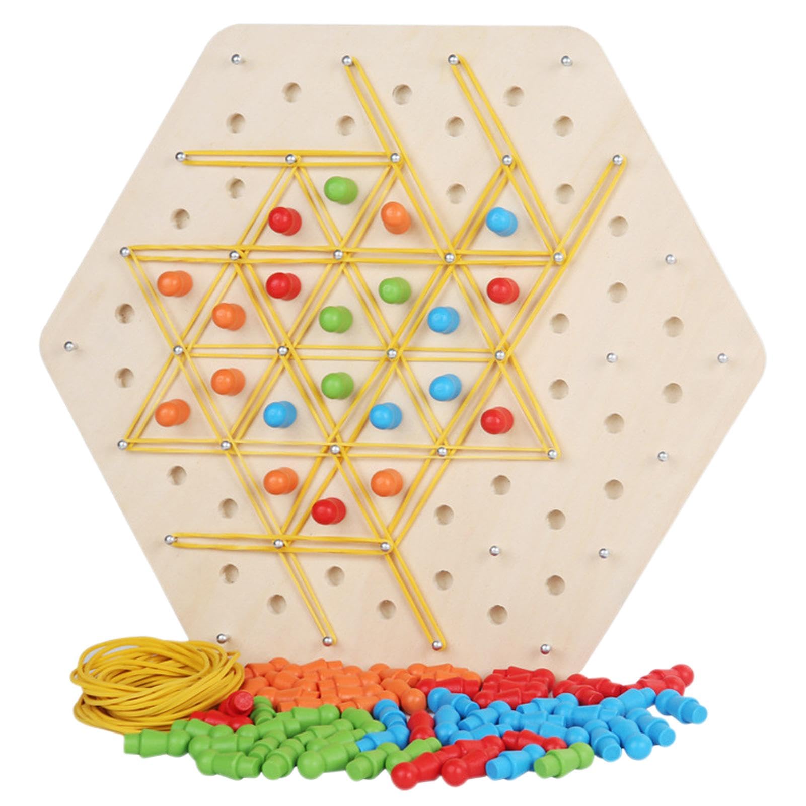 Lustige Schachbrettspiele - Interaktives Kettenschach-Brettspiel | Innovative Schach-Tischspiele | Hölzerne Dreieckskette Schach- Und Spielzeugzubehör Für Den Heimkindergarten