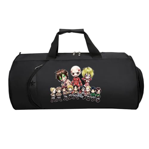 Attack On Ti-tan Kleine Reisetasche Damen, Rucksack HandgepäCk Flugzeug, Weekender HandgepäCk Koffer füR Herren Und Damen Flugzeug(Black 11)