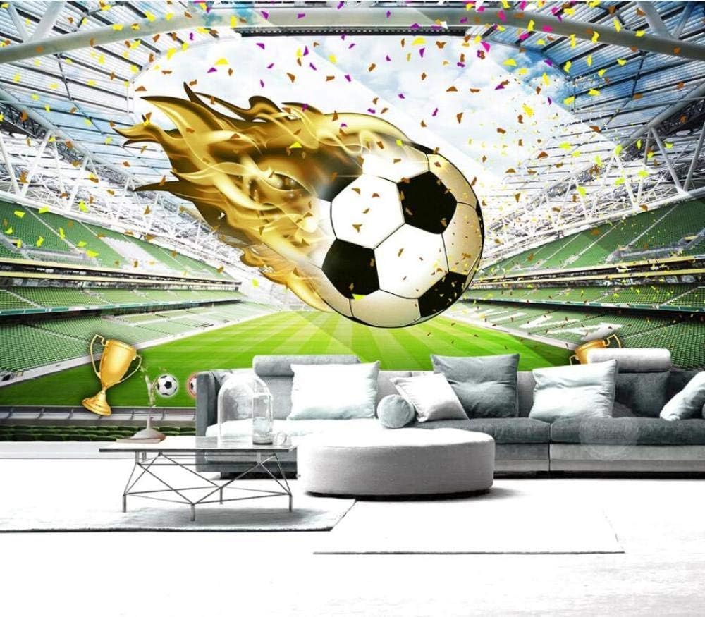 Fußballstadion Fußball 3D Tapete Poster Restaurant Schlafzimmer Wohnzimmer Sofa TV Dekorative Wand-400cm×280cm