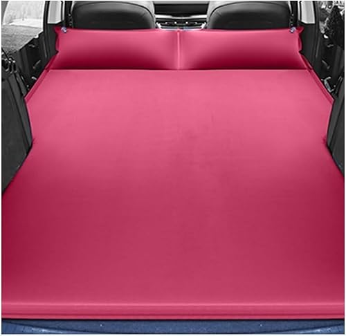 JHYGBKYHGG Auto aufblasbare Matratze für Volvo V40 2013-2022, Tragbares aufblasbares Bett Camping Luftmatratze Reisematte Kofferraum Luftbett Kissen,D/Red