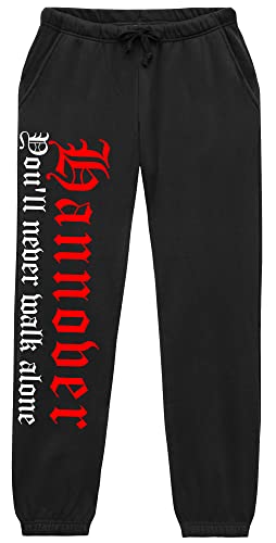 Hannover Never Walk Alone Jogginghose | Hannover Hose Herren Fussball Ultras Sport Freizeit | (XL)