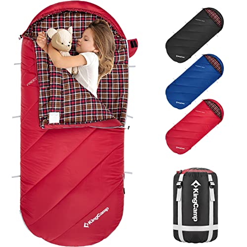 KingCamp XL Schlafsack Winter Campingschlafsack Warmer Deckenschlafsack Übergröße für Kinder Outdoor Rucksackreisen, Wandern, leicht für drinnen und draußen 3-4 Jahreszeiten