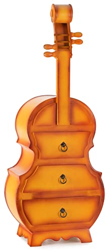 Stagecaptain SK-1013 H Stradivino Schrankkommode - Rustikale Kommode mit 3 Schubladen - Jedes Stück EIN handgemachtes Unikat - Im ausgefallenen “Cello” Design - Sunburst