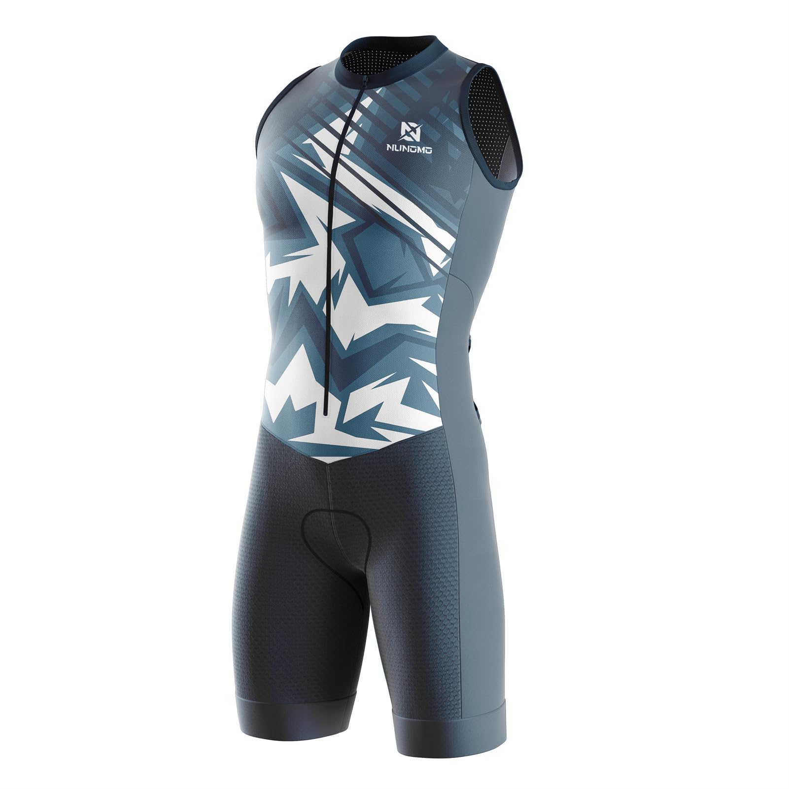 Triathlon Anzug Herren Herren Radsportanzug gepolstert einteilig Trisuit Bike Top Short Trisuit Einteiler für Wettkampf Run, Cycle, Swim (TYP-8,M)