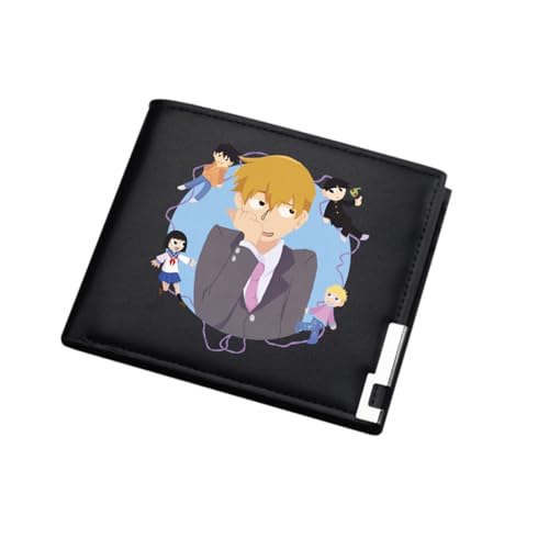 RYNDEX M-ob Psyc-ho 100 Geldbörse Anime, Kunstleder Kartenetui Geldtasche mit Münzfach, Kunstleder Geldbörse Münzbörse Wallet, Game Fans Teens Geburtstagsgeschenk(Color:Multicolor 7)