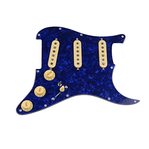 Geladenes Gitarren-Pickguard Pickups Gitarre Alnico 5 Pickups SSS. Single Coils Pickups Geladene Pickguard (Color : 10)