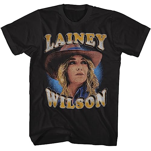 Lainey Wilson T-Shirt für Erwachsene, kurzärmelig, Country-Musik, Sänger, Vintage-Stil, Grafik-T-Shirts, Schwarz, Mittel