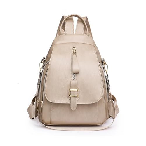 QSFZ NICHANGHUA Rucksäcke Frauen Einfarbig Casual Reisetaschen Große Kapazität Schule Schulter Tasche for Mädchen (Color : WHITE, Size : 13 inches)