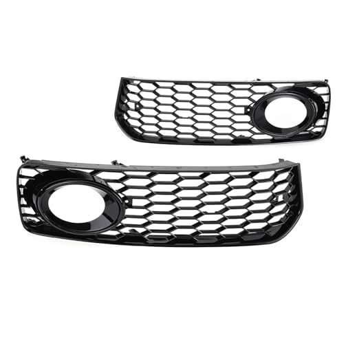 Frontgrills Für Für A5 S-Linie S5 B8 RS5 2008-2012 Nebelscheinwerferabdeckung Kühlergrill Auto Nebelscheinwerfer Kühlergrill Wabenabdeckung Front Bumper Grille(Chrome Silver)