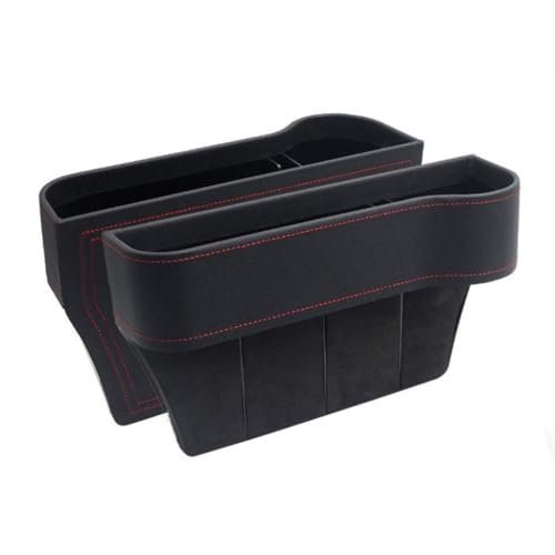 CULTP 2 Stück Autositz Gap Aufbewahrungsbox Organizer für Porsche 911 Carrera (991),Vordersitz-Lückenfüller Konsole Seitentaschen Zubehör,A-Black