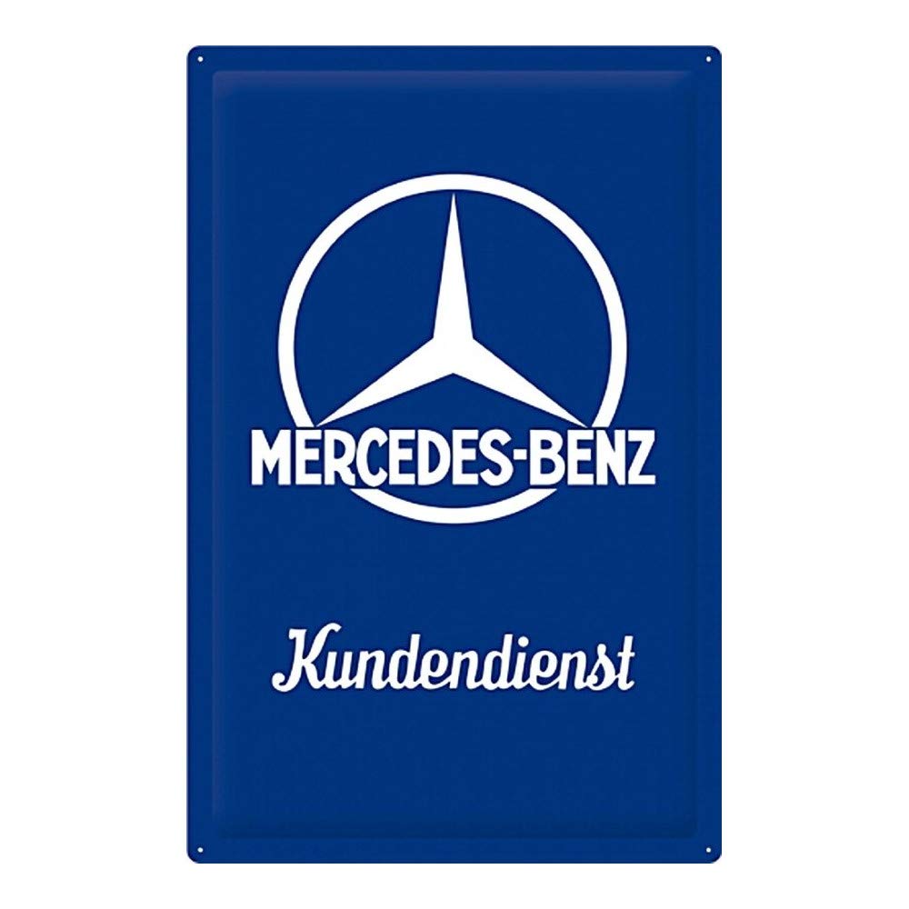 Nostalgic-Art Retro Blechschild, 40 x 60 cm, Mercedes-Benz – Kundendienst – Geschenk-Idee für Mercedes-Benz Accessoires Fans, aus Metall, Vintage Design