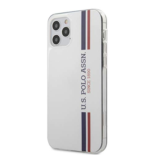 US Polo USHCP12MPCUSSWH Tricolor Collection Hülle für iPhone 12/12 Pro 6,1" weiß