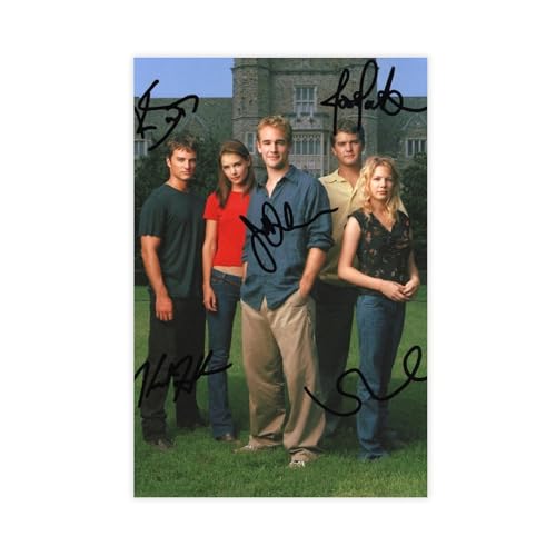 biegzc Photographie Signée Dawsons Creek Cast En Édition Limitée + Autogramm Zertifikat auf Leinwand, Wandkunst, Dekordruck, Gemälde für Wohnzimmer, Schlafzimmer, Dekoration, 60 x 90 cm