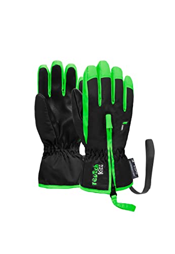 Reusch Baby-Jungen Ben angenehm warme und Winddichte Skihandschuhe Alltagshandschuhe Babyhandschuhe Schneehandschuhe zum Schlittenfahren Winter-Handschuhe, blau/gelb, III