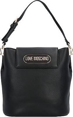 Love Moschino, Rounded Plaque Handtasche 25 Cm in schwarz, Henkeltaschen für Damen 2