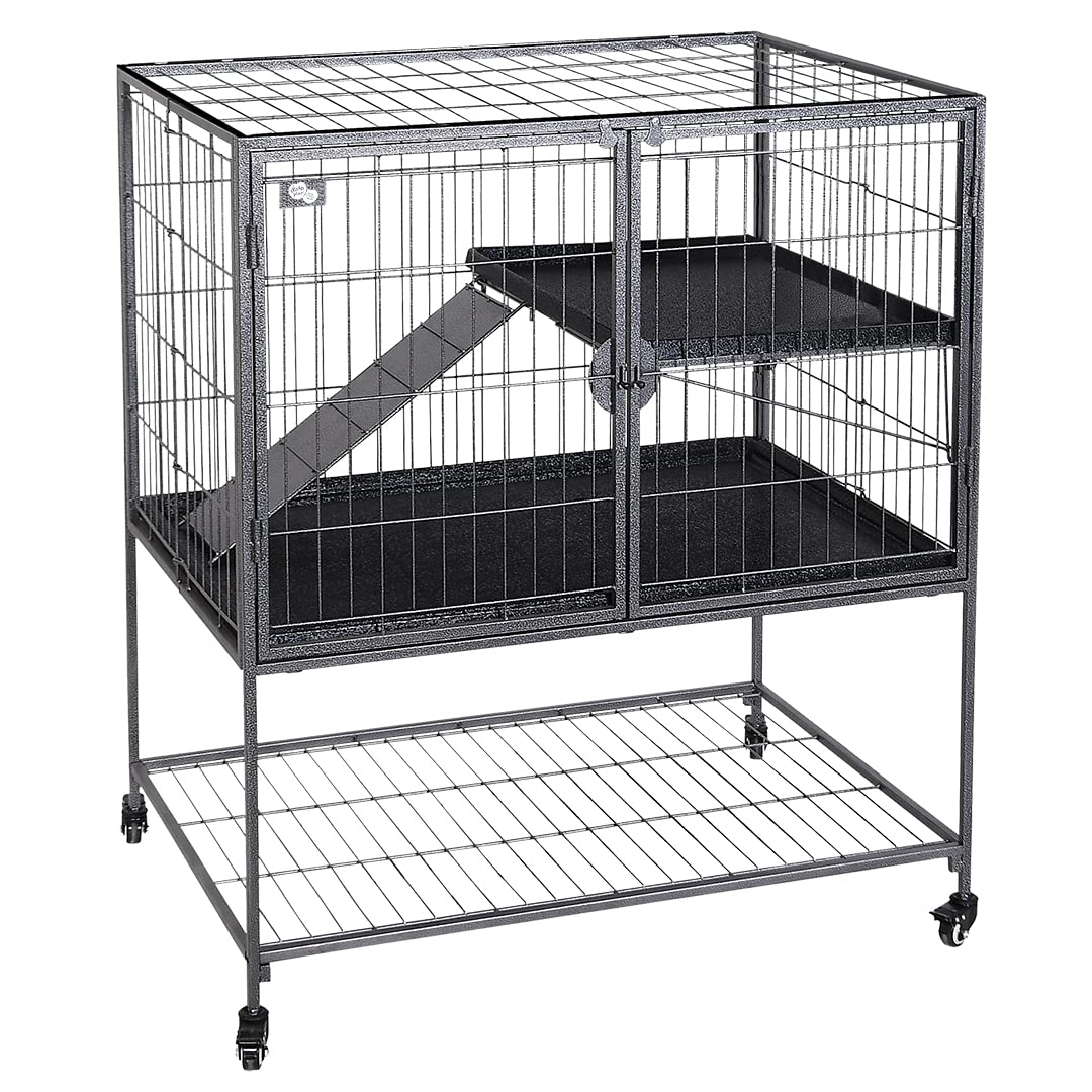 duvoplus, Loft Benny für Frettchen und Ratten, Habitat, 91,5 x 61,5 x 104 cm, Schwarz, Nagetiere, Schwarz