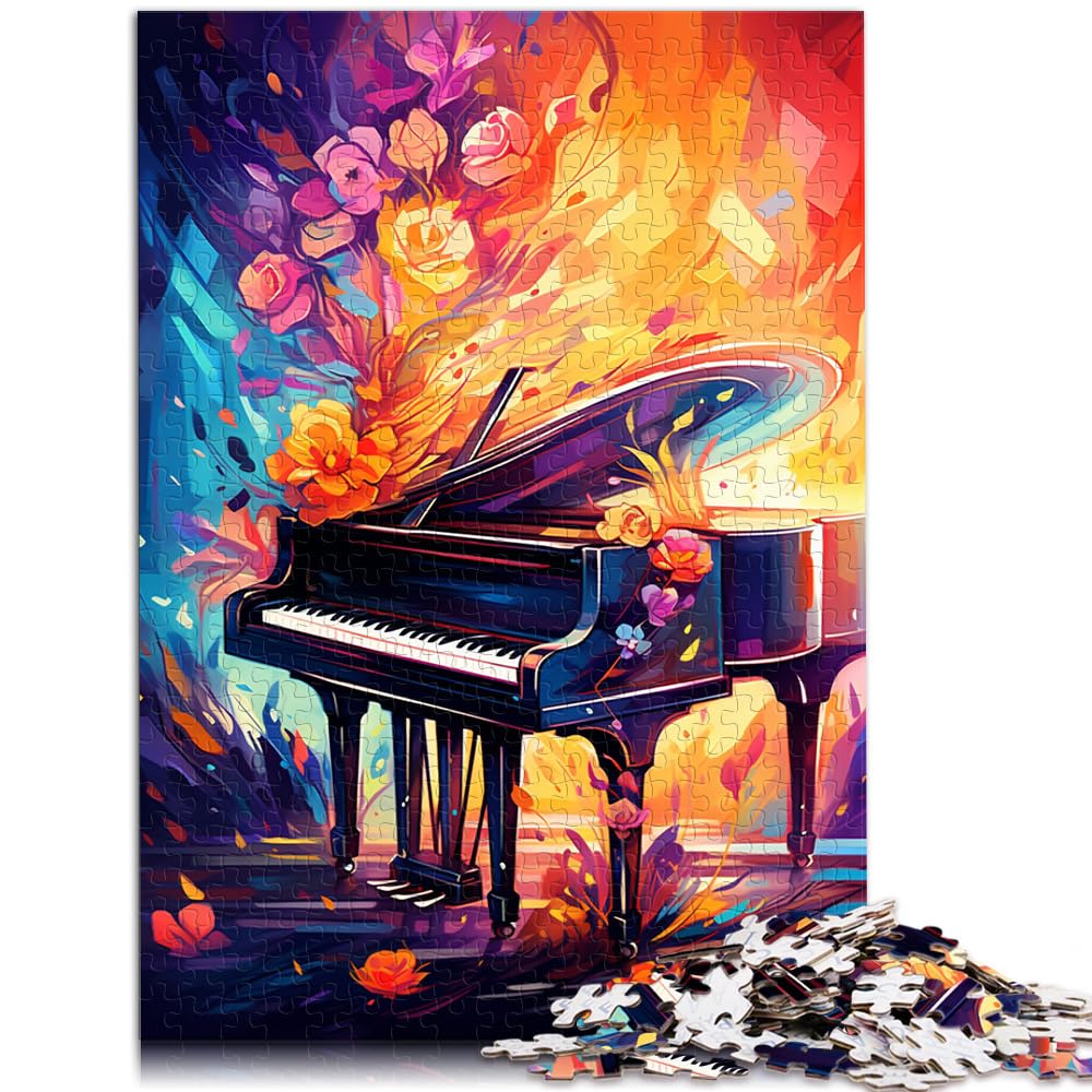 Puzzle für Klavier, farbenfrohes 1000-teiliges Puzzle für Erwachsene, Holzpuzzle, anspruchsvoll, Aber unterhaltsam und humorvoll, 1000 Teile (50 x 75 cm)