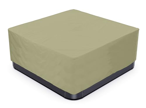 BaCover Outdoor Quadrat Whirlpool-Abdeckung, 210D Oxford Garten Spa Abdeckung Wasserdicht Staubdicht UV-geschützt Poolabdeckung,Beige,240x240x85cm