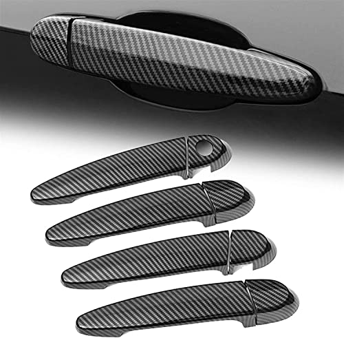 ABS Exterieur Auto Türgriff Dekor für BMW 1 Series F21 2013-2015, Carbon Chrom Auto Türgriff Bowl Cover Trim Zubehör Car Styling Zubehör