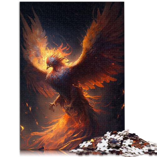 Puzzle für Vogel Phönix, Puzzle für Erwachsene, 1000 Teile, Holzpuzzle, jedes Teil ist einzigartig – anspruchsvolles, unterhaltsames Familienspiel, 1000 Teile (50 x 75 cm)