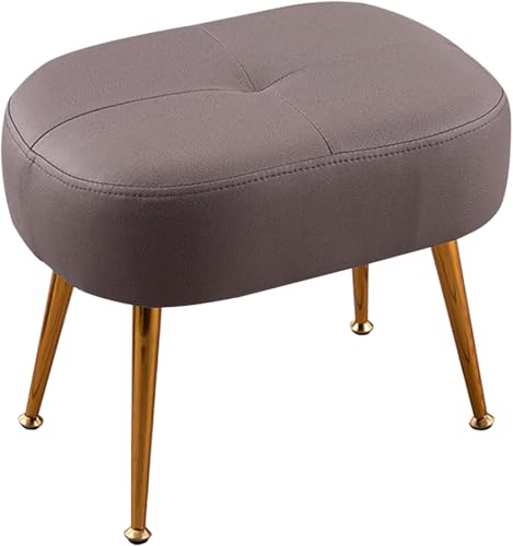 Multifunktionaler rechteckiger Fußhocker | Ottoman mit kreativem Dekor und robusten Metallbeinen | Gepolsterte Sofa-Fußstütze für Schlafzimmer, Wohnzimmer, Eingangsbereich, 45 x 30 x 36 cm (