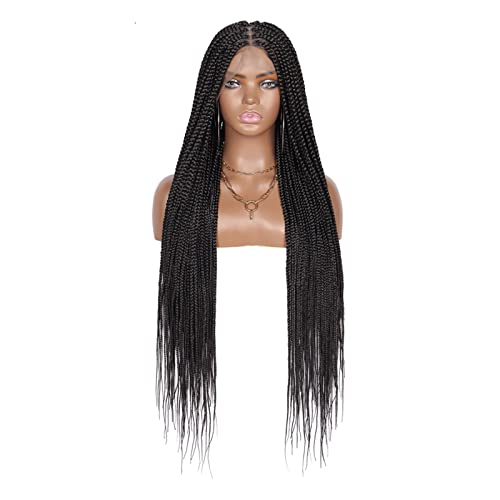 Party Perücke Full Lace Front Triangle Knotless Braided Wigs 360 Lace Frontal Braid Perücken mit Babyhaar for Schwarze Frauen Perücke für Mädchen Looking Perücken