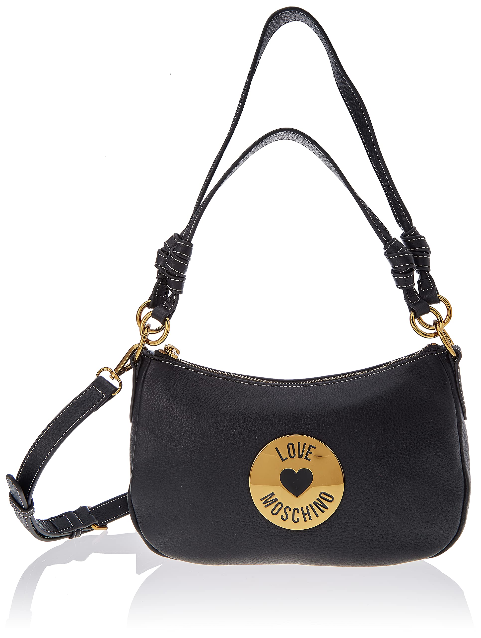 Love Moschino Damen Borsa A Spalla Da Donna Schultertasche, Pre Kollektion Herbst Winter 2021, Schwarz