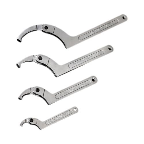 Sizoriruk Crescent Wrench Set Adjustable C-Pin Wrench Hook Wrench for Tightening and Locking of Vehicle Mechanical Square Heads