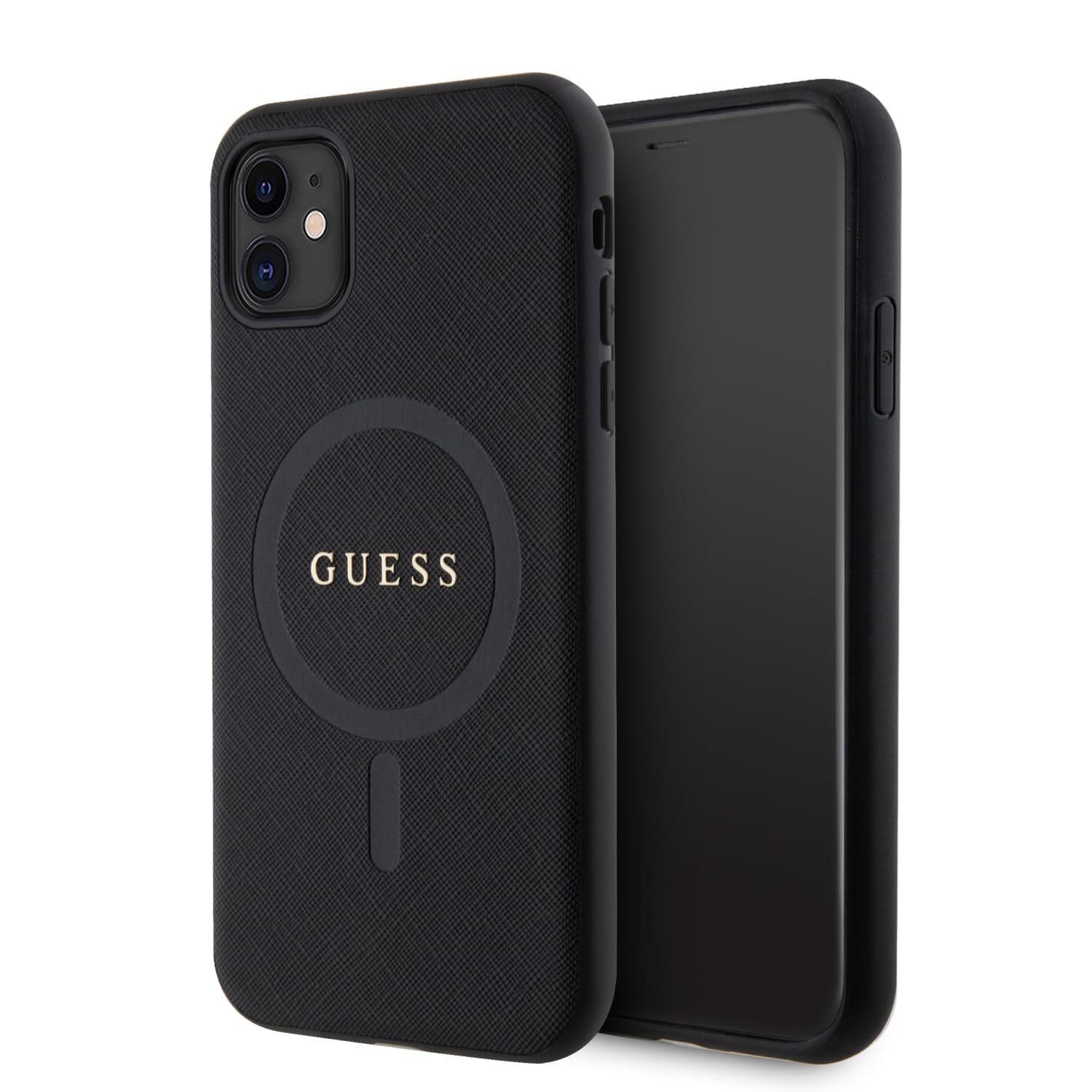 Guess GUHMN61PSAHMCK Hülle für iPhone 11 / Xr 6.1" Schwarz hardcase Saffiano